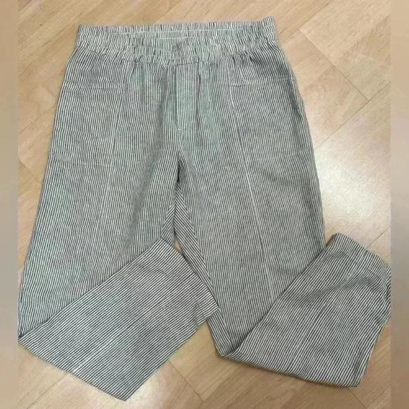 Caslon Women’s Grey/White Stripe Pants Spring/Summer  Size Small - Picture 1 of 8